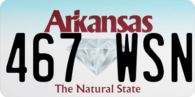 AR license plate 467WSN