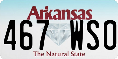 AR license plate 467WSO