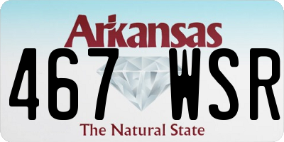 AR license plate 467WSR