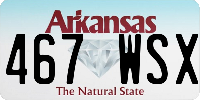 AR license plate 467WSX