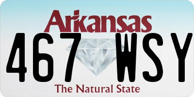 AR license plate 467WSY