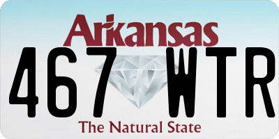 AR license plate 467WTR