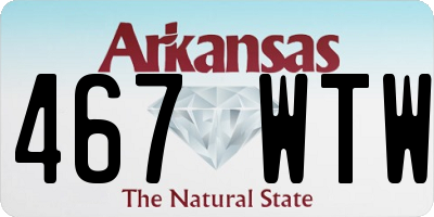 AR license plate 467WTW
