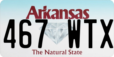 AR license plate 467WTX