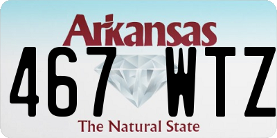 AR license plate 467WTZ