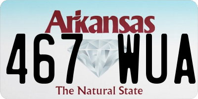 AR license plate 467WUA
