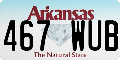 AR license plate 467WUB