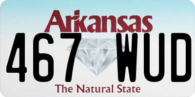 AR license plate 467WUD