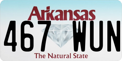 AR license plate 467WUN