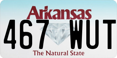 AR license plate 467WUT
