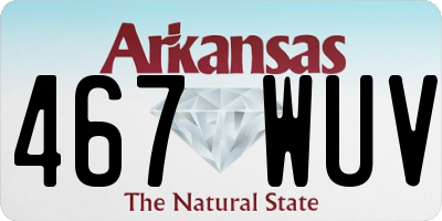 AR license plate 467WUV