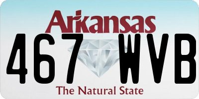 AR license plate 467WVB