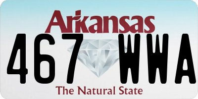 AR license plate 467WWA