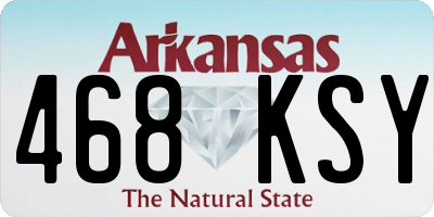 AR license plate 468KSY