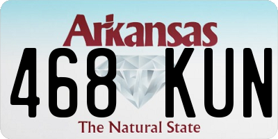 AR license plate 468KUN