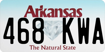 AR license plate 468KWA