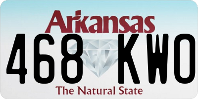 AR license plate 468KWO
