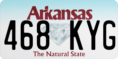 AR license plate 468KYG