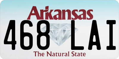 AR license plate 468LAI