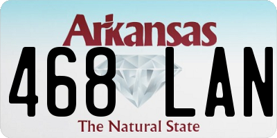 AR license plate 468LAN