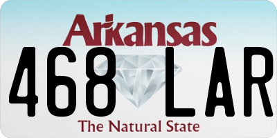 AR license plate 468LAR