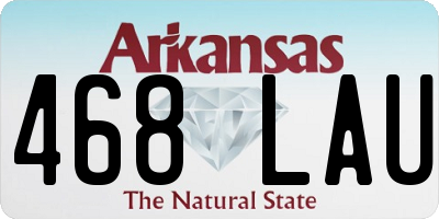 AR license plate 468LAU
