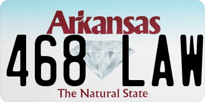AR license plate 468LAW