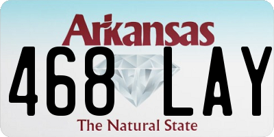 AR license plate 468LAY
