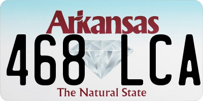 AR license plate 468LCA