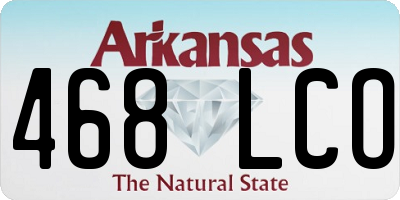 AR license plate 468LCO