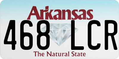 AR license plate 468LCR