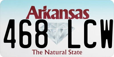 AR license plate 468LCW