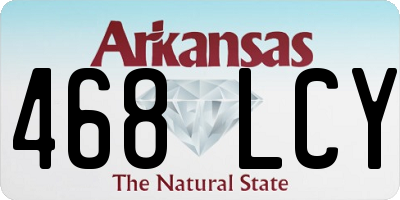 AR license plate 468LCY