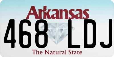 AR license plate 468LDJ
