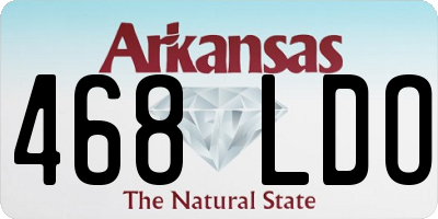AR license plate 468LDO