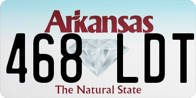 AR license plate 468LDT