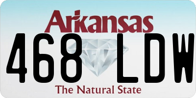 AR license plate 468LDW