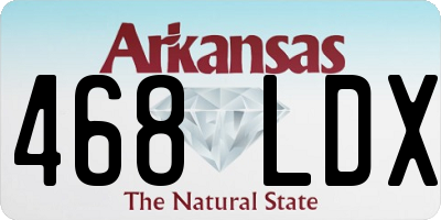 AR license plate 468LDX