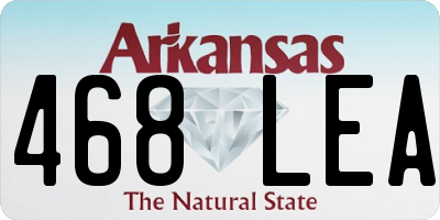 AR license plate 468LEA