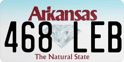 AR license plate 468LEB
