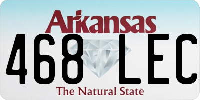 AR license plate 468LEC