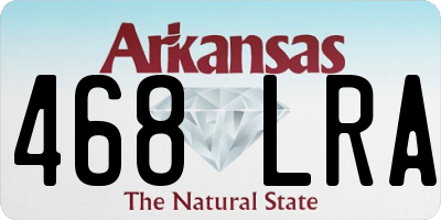 AR license plate 468LRA