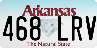 AR license plate 468LRV