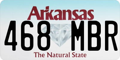 AR license plate 468MBR