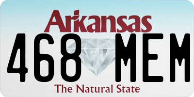 AR license plate 468MEM