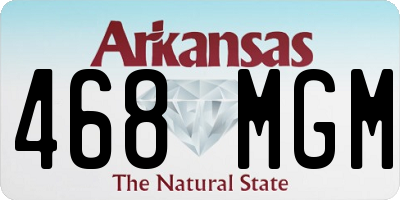 AR license plate 468MGM