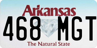 AR license plate 468MGT