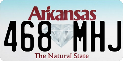 AR license plate 468MHJ