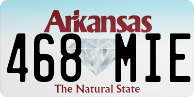 AR license plate 468MIE