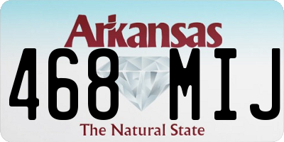 AR license plate 468MIJ